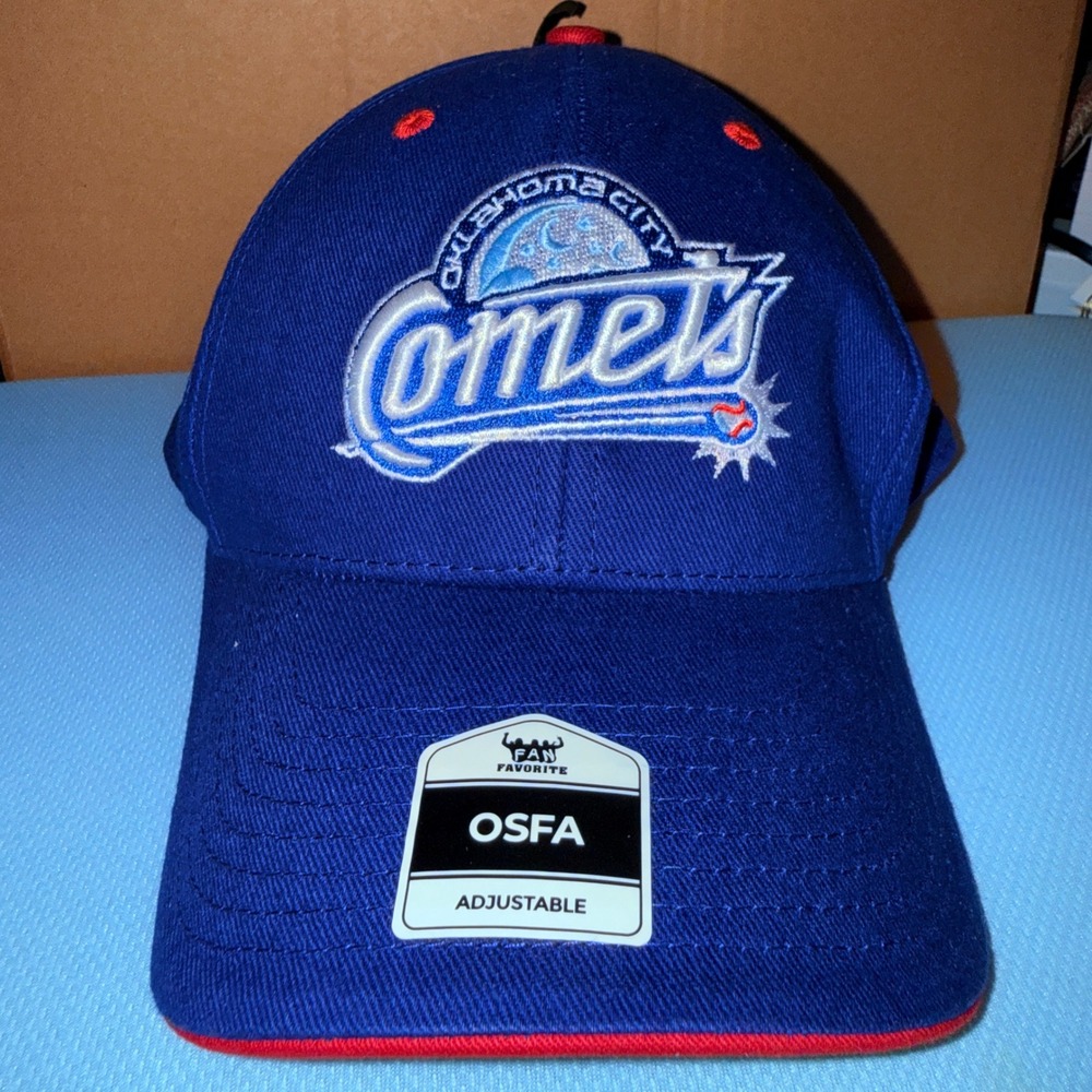 Fan Favorite OKC Comets Baseball Cap Men OSFA NEW Royal Blue Snapback Hat